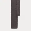 Ralph Lauren Knit Silk Tie In Dark Grey