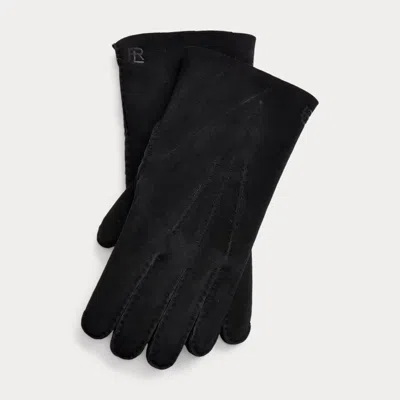 Ralph Lauren Lamb-shearling Gloves In Black
