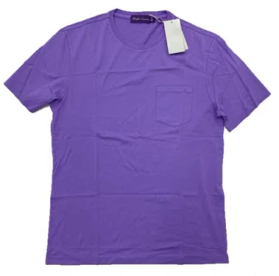 Pre-owned Ralph Lauren Purple Label Lavender Front Pocket Cotton T-shirt Size Xl