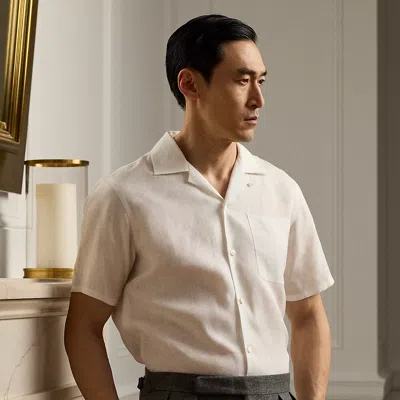 Ralph Lauren Linen Shirt In Optic White