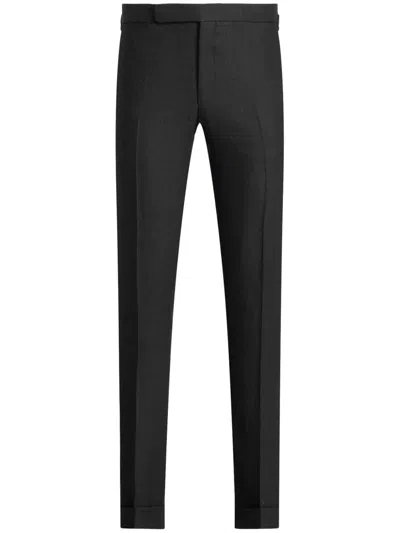Ralph Lauren Linen Trousers In Black