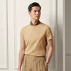 Ralph Lauren Purple Label Lisle Crewneck T-shirt In Neutral