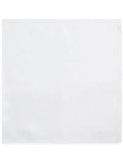 Ralph Lauren Logo-embroidered Linen Scarf In White