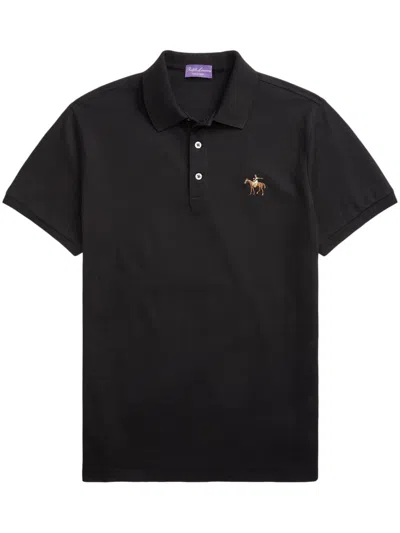 Ralph Lauren Logo-embroidered Polo Shirt In Black