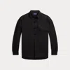 Ralph Lauren Purple Label Lunar New Year Silk-linen Popover Shirt In Black