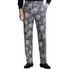 Ralph Lauren Purple Label Maiori Choppa Print Silk Trousers In Navy Bi-color
