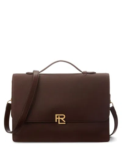 Ralph Lauren Medium Leather Briefcase In Brown