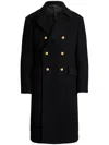 Ralph Lauren Hand-tailored Wool-cashmere Topcoat In 黑色