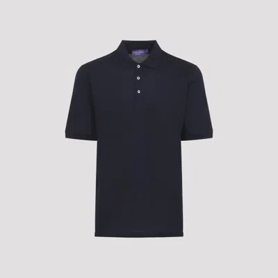 Ralph Lauren Purple Label Men's Custom Fit Piqué Polo Shirt In Blue