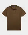 Ralph Lauren Men's Custom Slim-fit Pique Polo Shirt In Brown