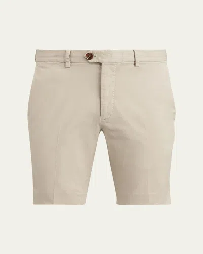 Ralph Lauren Men's Eaton Cotton-stretch Shorts In Beige