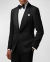 Ralph Lauren Men's Gregory Barathea Wool Shawl Tuxedo In Black