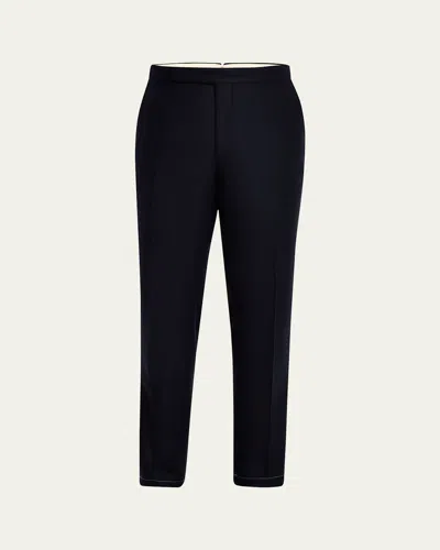 Ralph Lauren Gregory Straight-leg Wool-flannel Trousers In Gray