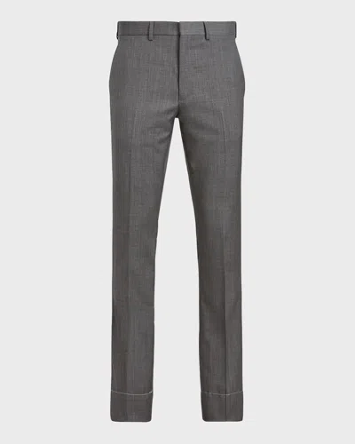 Ralph Lauren Men's Gregory Flat-front Pants In Grey