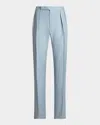 Ralph Lauren Men's Gregory Hand-tailored Trousers In Blue