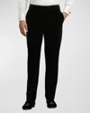 RALPH LAUREN PURPLE LABEL MEN'S GREGORY HAND-TAILORED VELVET TROUSERS