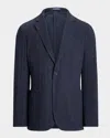Ralph Lauren Men's Hadley Hand-tailored Herringbone Jacket In Navy Multi