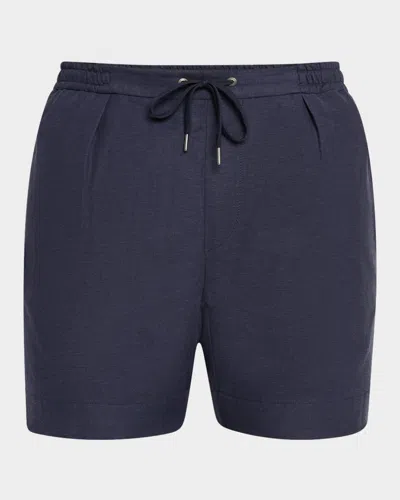RALPH LAUREN MEN'S HAND-TAILORED PLEATED DRAWSTRING SHORTS