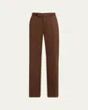 Ralph Lauren Men's Hand-tailored Stretch Chino Trousers In Brown
