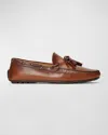 Ralph Lauren Men's Harold Hand-burnished Leather Drivers In Tan