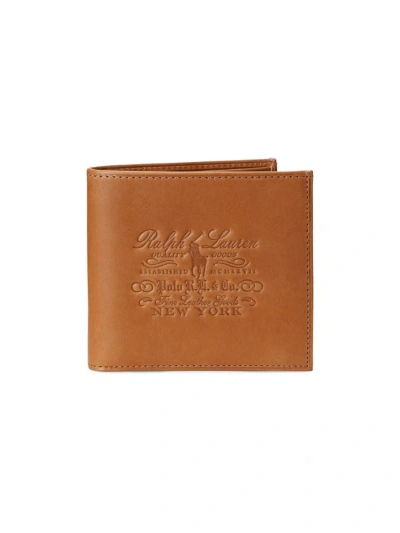 Ralph Lauren Purple Label Men's Heritage Leather Bifold Wallet In Tan