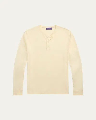 RALPH LAUREN MEN'S INTERLOCK HENLEY SHIRT