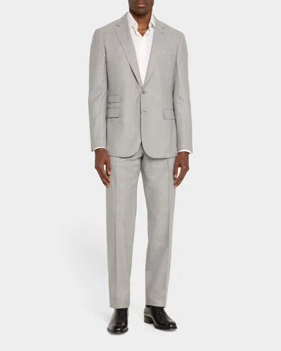 Ralph Lauren Men's Kent Hand-tailored Glen Plaid Suit In Grey