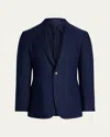Ralph Lauren Purple Label Classic Single Breasted Linen Sport Coat In Navy