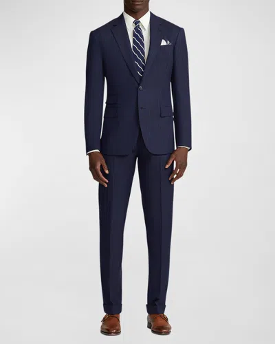 Ralph Lauren Purple Label Men's Kent Hand-tailored Pinstripe Suit In Blue/gray