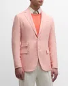 Ralph Lauren Gregory Hand-tailored Silk-linen Trouser In Crystal Rose