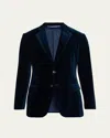 Ralph Lauren Men's Kent Hand-tailored Velvet Dinner Jacket In Pgnt Blue