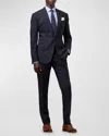 Ralph Lauren Purple Label Kent Hand-tailored Nailhead Suit In Navy/grey