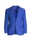 Ralph Lauren Purple Label Men's Kent Linen-silk Sportcoat In Blue