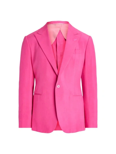 Ralph Lauren Purple Label Men's Kent Silk One-button Suit Jacket In Cabaret Pink