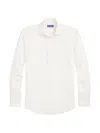 Ralph Lauren Purple Label Men's Linen & Silk-blend Button-front Shirt In Cream