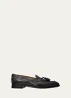Ralph Lauren Luther Tassel Moc Toe Loafer In Black