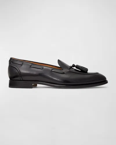 Ralph Lauren Men's Luther Leather Tassel Loafers In Black
