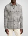 RALPH LAUREN PURPLE LABEL MEN'S PLAID KNIT CASHMERE-WOOL OVERSHIRT