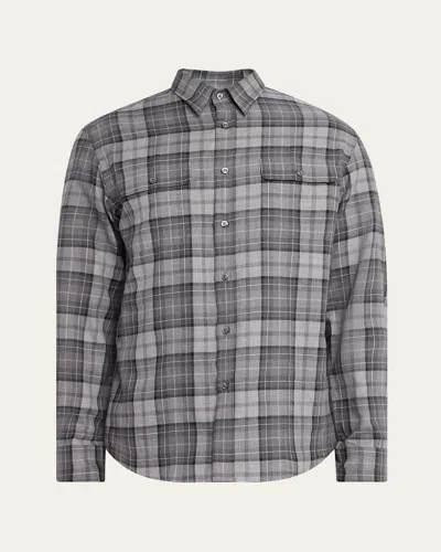 Ralph Lauren Men's Plaid Twill Shirt In Grey