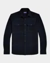 Ralph Lauren Men's Plaid Wool-blend Shirt In Navy