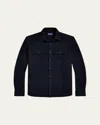 Ralph Lauren Men's Plaid Wool-blend Shirt In Navy