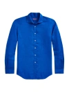 Ralph Lauren Purple Label Men's Serengeti Linen Button-front Shirt In Offshore Blue