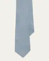 Ralph Lauren Purple Label Silk & Linen Tie In Blue