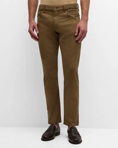 Ralph Lauren Purple Label Men's Slim-fit Stretch Dobby Pants In Green