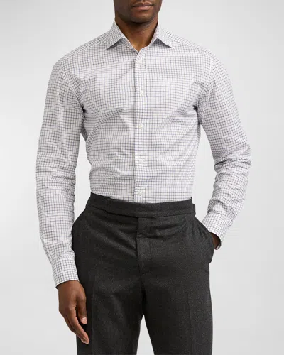 Ralph Lauren Men's Tattersall Sport Shirt In Navy/purple
