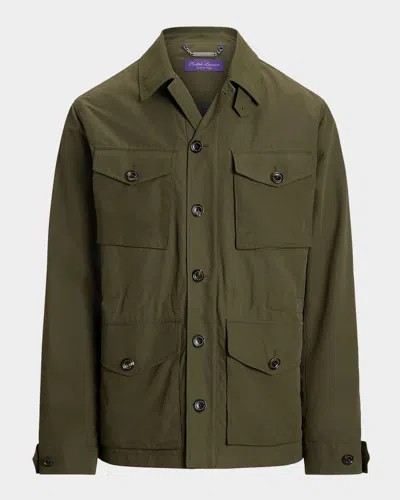 Ralph Lauren Men's Twill Four-pocket Jacket In Moss