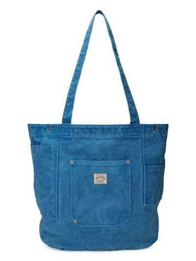 Ralph Lauren Men's Workwear Cotton Canvas Tote In Washed Blue