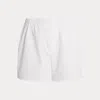 Ralph Lauren Monogram Cotton Poplin Boxer In White