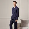 Ralph Lauren Monogram Linen Pyjama Set In Gold