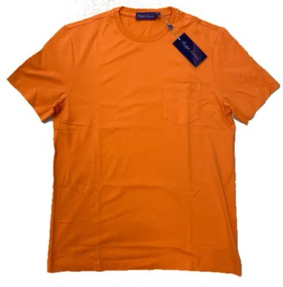 Pre-owned Ralph Lauren Purple Label Peach Front Pocket Cotton T-shirt Size Xl